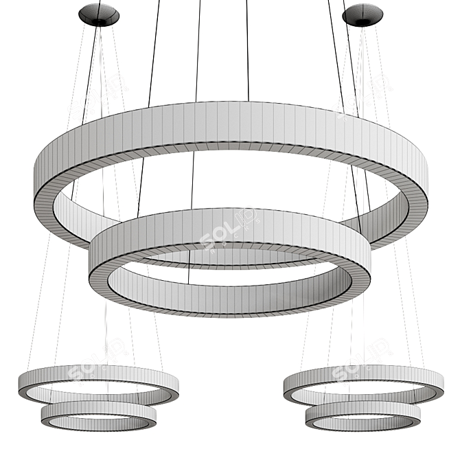 Elegant Lahti Chandelier 3D model image 1