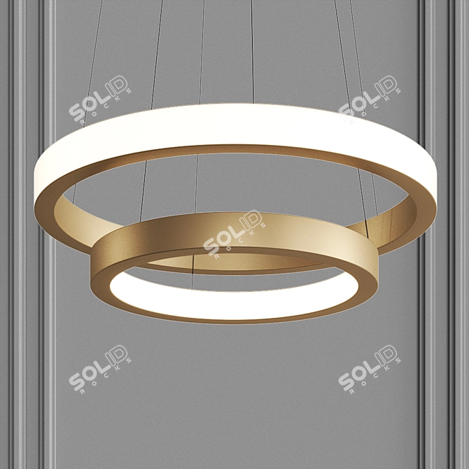 Elegant Lahti Chandelier 3D model image 3