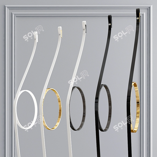 WireRing Wall Sconce Lamp: Sleek and Modern Illumination 3D model image 2