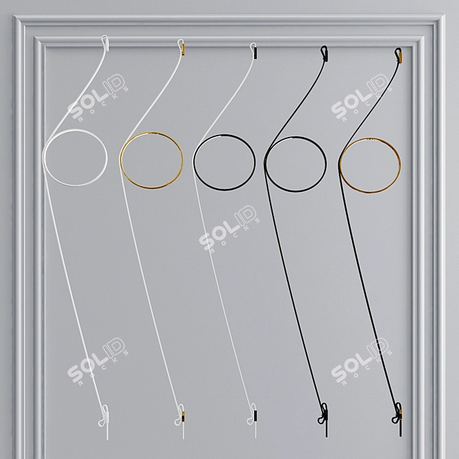WireRing Wall Sconce Lamp: Sleek and Modern Illumination 3D model image 3