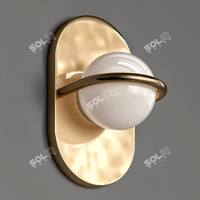 Golden Ball Wall Sconces 3D model image 1