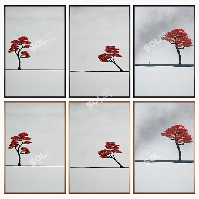 Versatile Set of Wall Paintings 3D model image 2