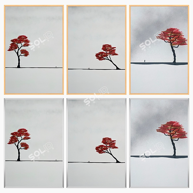 Versatile Set of Wall Paintings 3D model image 3