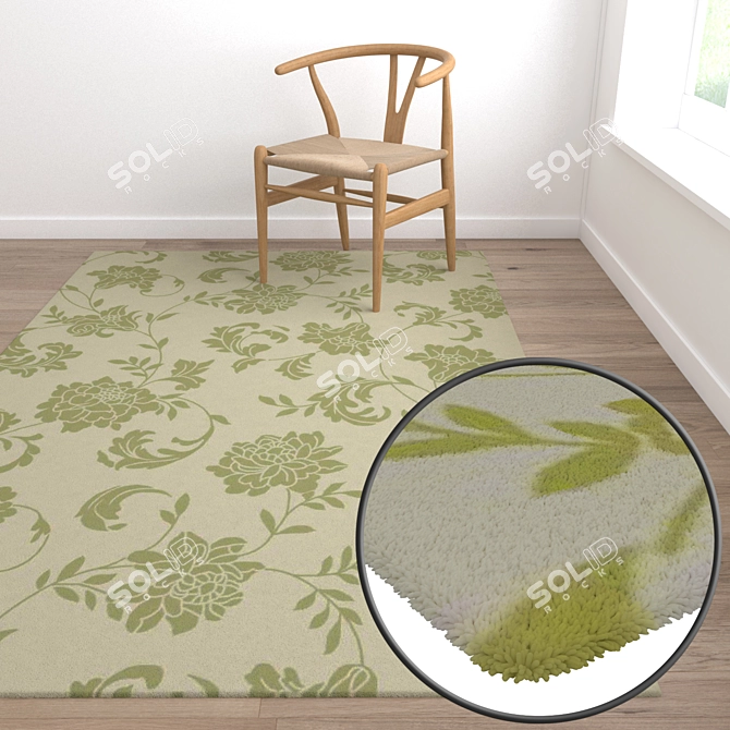 Versatile Carpet Set: High-Quality Textures, Multiple Variations 3D model image 3