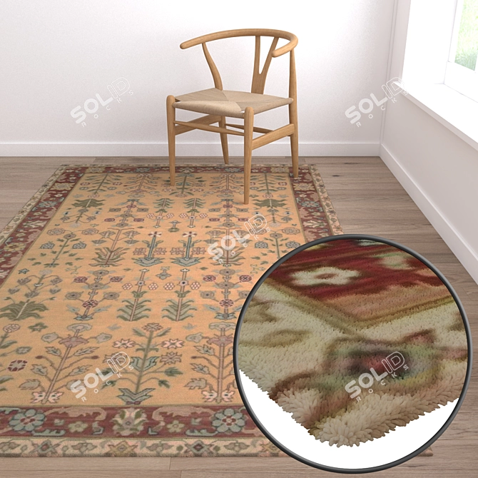 Luxury Carpet Set: High-Quality Textures 3D model image 5