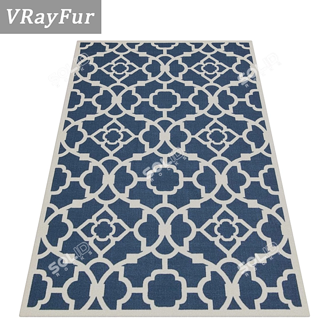 High-Quality Carpet Set - 3 Variations 3D model image 2