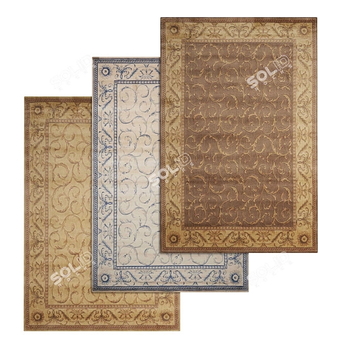 High-Quality Carpets Set 3D model image 1