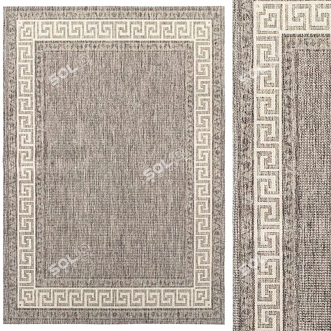 Modern Gray Rug for Stylish Interiors 3D model image 1