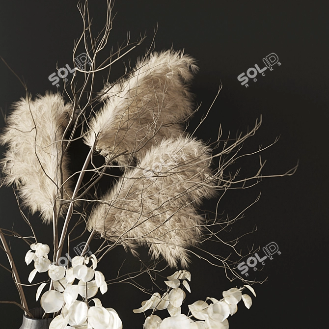 Elegant Dry Bouquet Set 3D model image 2