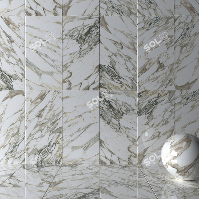 Marble Muse Macchia Vecchia Wall Tiles Set 3D model image 2