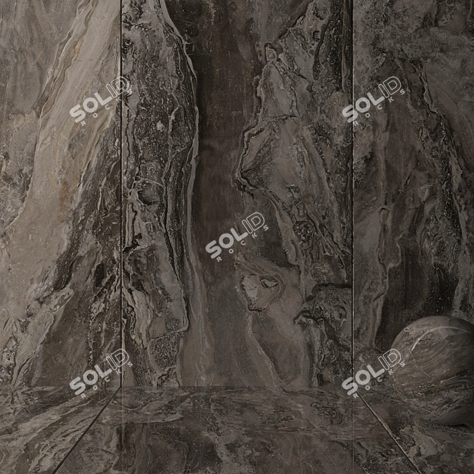 Elegant Marble Wall Tiles 3D model image 2