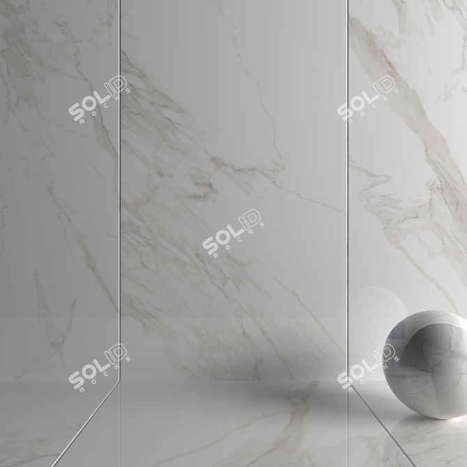 Golden Muse Marble Wall Tiles 3D model image 3