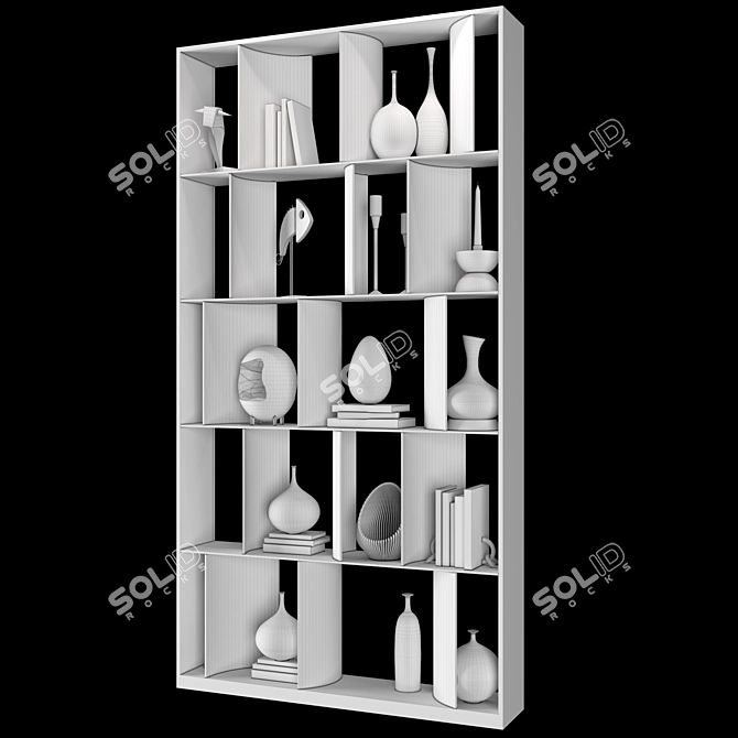 Versatile Shelving Unit with Multiple File Formats 3D model image 4