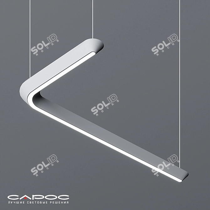 Sleek Line Pendant Light 3D model image 1