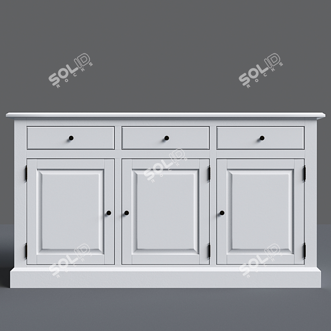 Authentic Buffet in Classic Style 3D model image 1