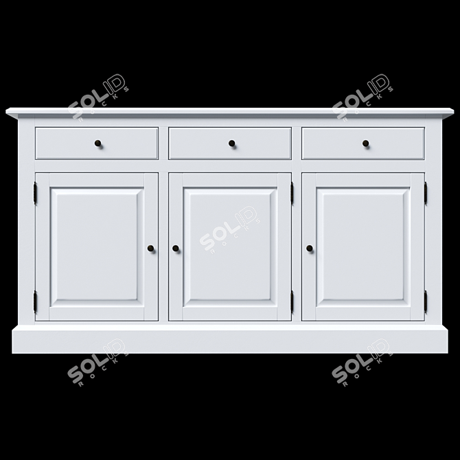 Authentic Buffet in Classic Style 3D model image 6