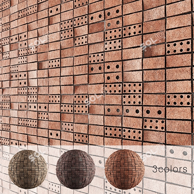 4K Textured Seamless Brick Material 3D model image 1