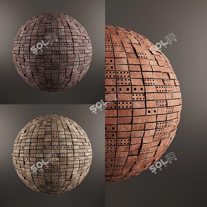 4K Textured Seamless Brick Material 3D model image 2