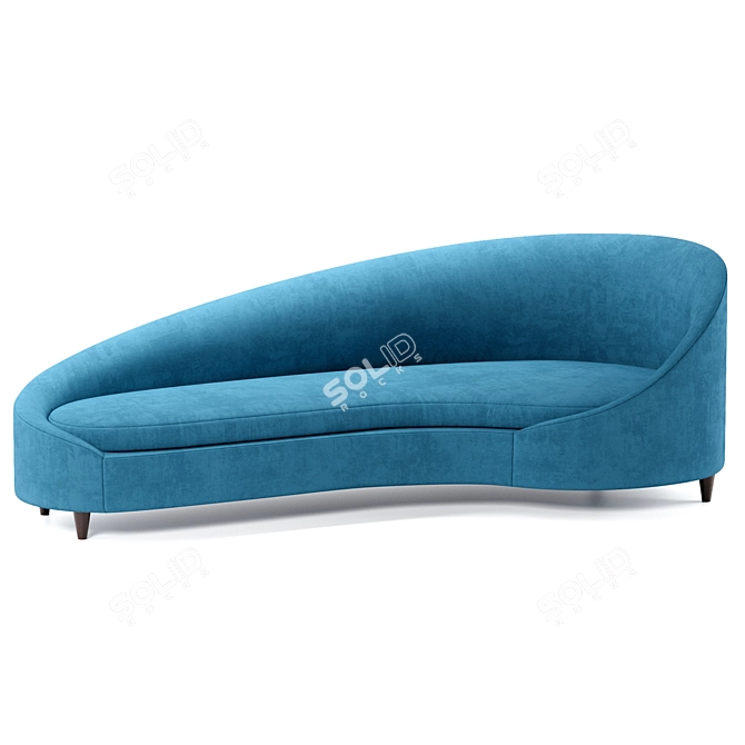 Elegant Curved Sofa: Hadriana 3D model image 2