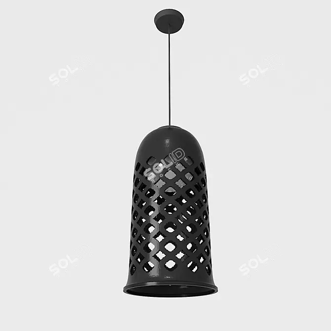 Elegant Ajur Perforated Ceiling Light 3D model image 6