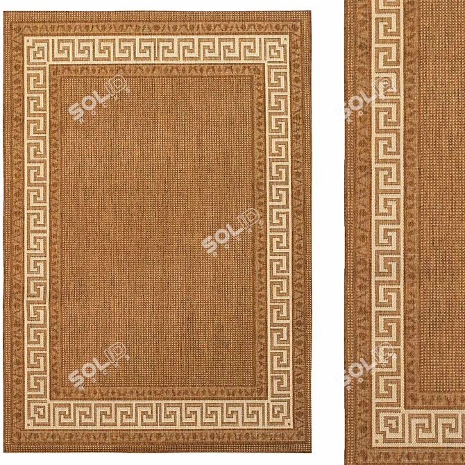 Meredith Brown Rug - Luxurious and Lifelike Home Decor 3D model image 1