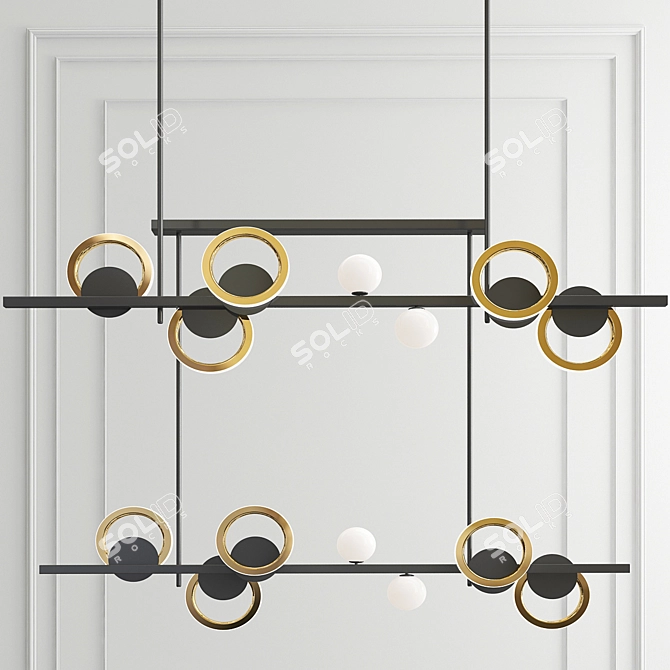 Elegant Contemporary Pendant Light 3D model image 1