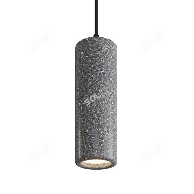 Elegant Mineral Pendant Light 3D model image 3