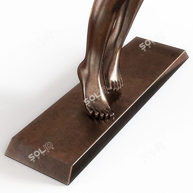 Elegant Bronze Art Sculpture 3D model image 3