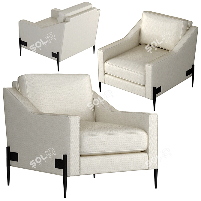 Caracole Remix - Sleek and Stylish Armchair 3D model image 1