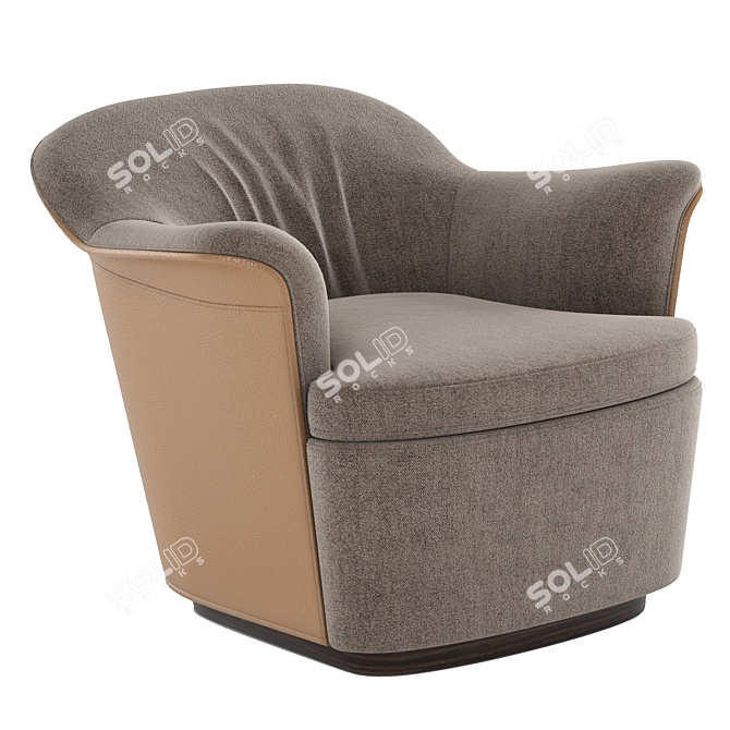 Elegant Mathilde Armchair: Luxurious Comfort 3D model image 3