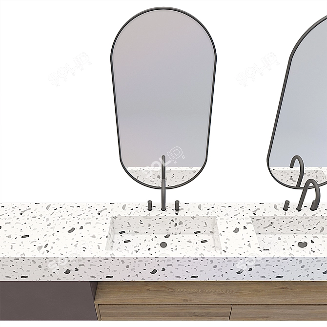  Stylish Mirror Sink 3D model image 3