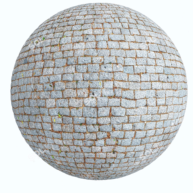  6K Textured Street Paving Stones 3D model image 3