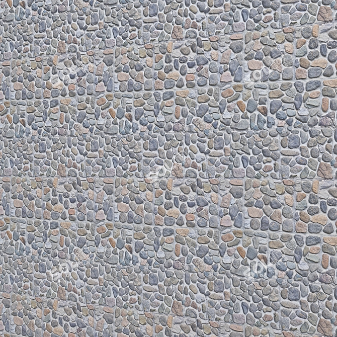 Cobblestone Textures Collection 3D model image 2