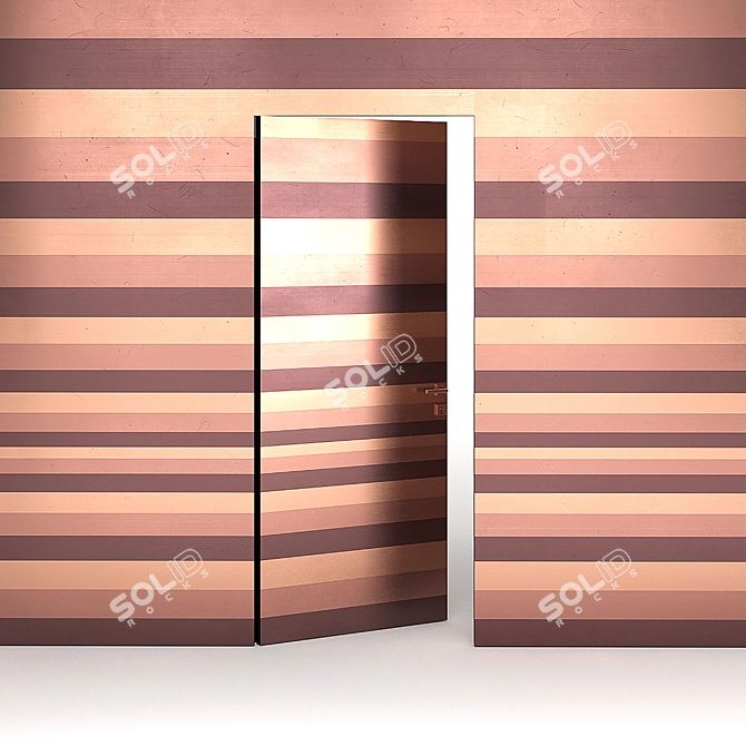 Metallic Starry Hinged Doors 3D model image 3