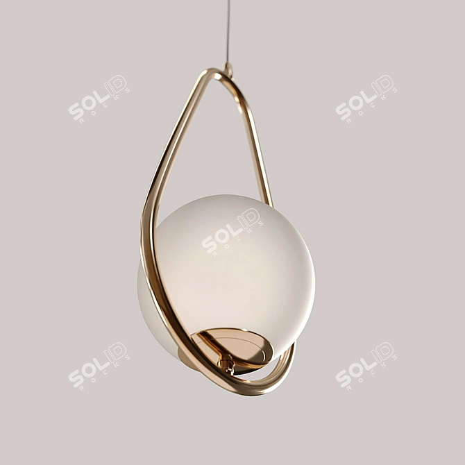 Lampatron Hoop Drop: Versatile Designer Chandelier 3D model image 3