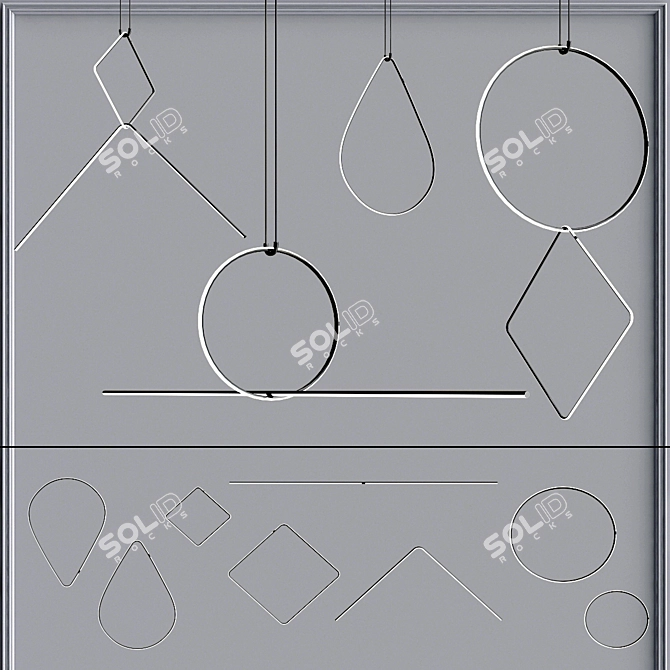 Arrangement Pendant Lamp 3D model image 2