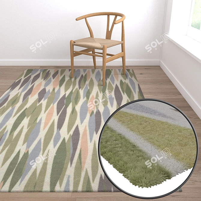 Luxury Carpet Set for Stunning Interiors 3D model image 5