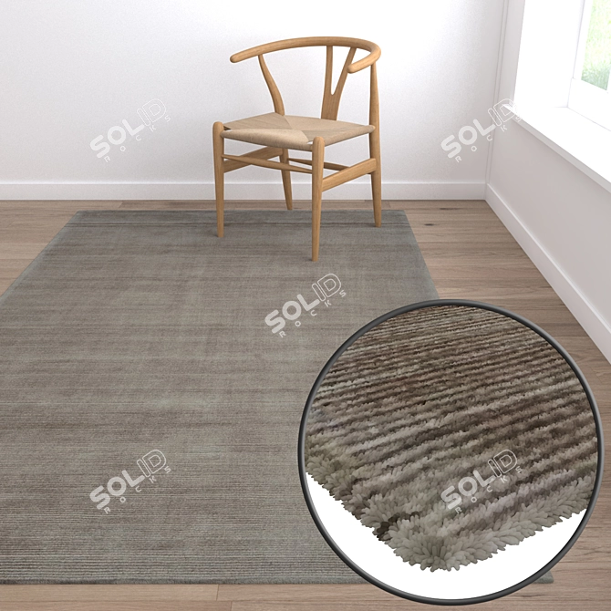 High-quality Carpets Set 3D model image 5