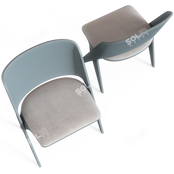 Elegant Bistro Seating 3D model image 2