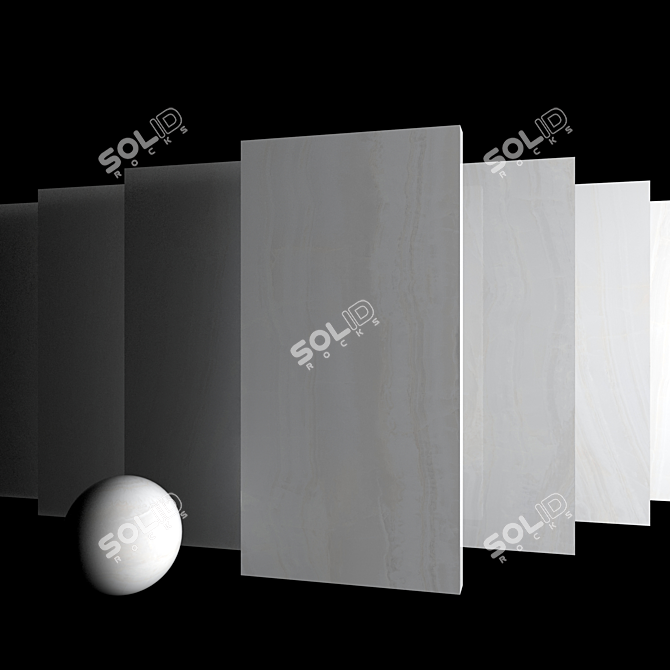 Lumina Ice Marble Set: Museum-Quality Elegance 3D model image 3