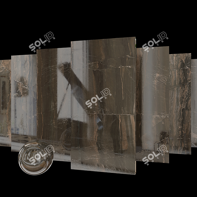 Marble Opera Brown Set: Museum-Quality Elegance 3D model image 1