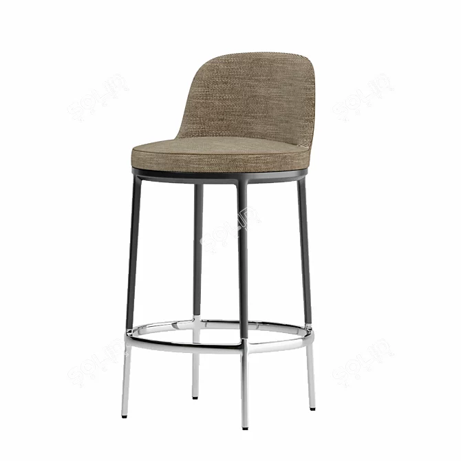 Caratos Bar Stool: Modern B&B Chair 3D model image 2