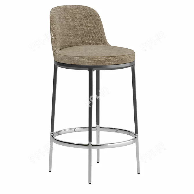 Caratos Bar Stool: Modern B&B Chair 3D model image 3