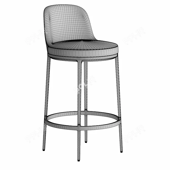 Caratos Bar Stool: Modern B&B Chair 3D model image 4