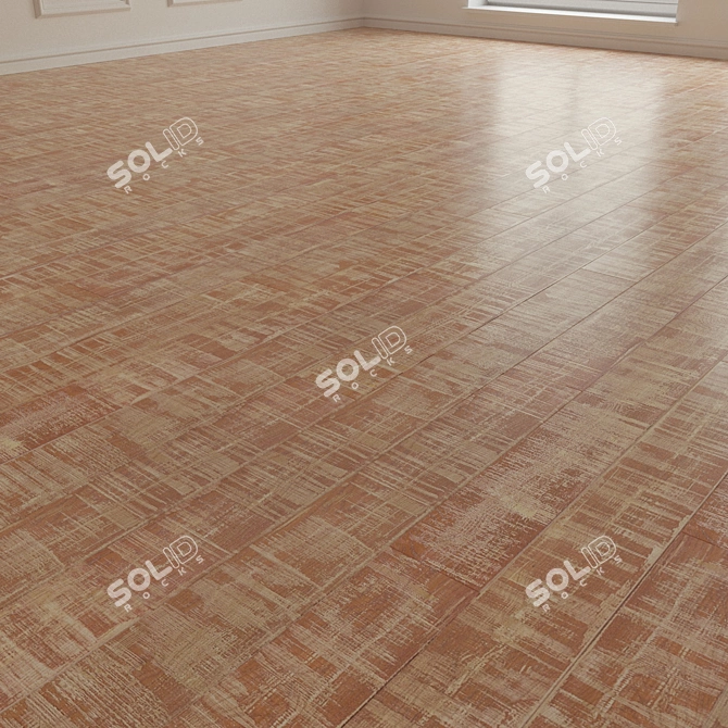 Eccentric Parquet Laminate: High-Resolution Texture Set 3D model image 2