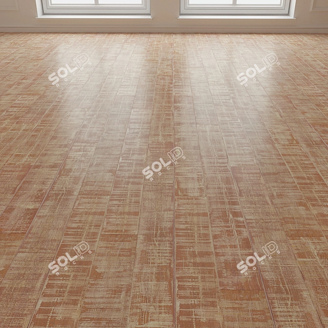 Eccentric Parquet Laminate: High-Resolution Texture Set 3D model image 3