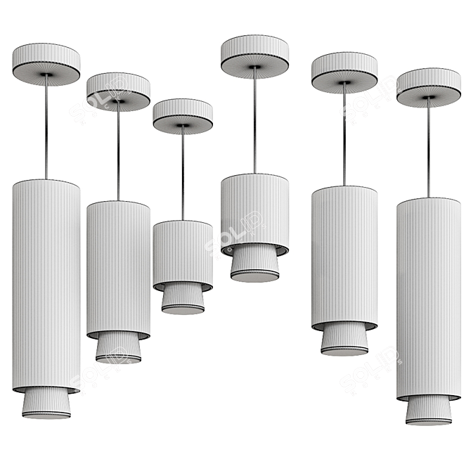 Fabbian Claque F43 LED Ceiling Lamp 3D model image 2