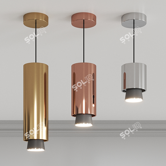 Fabbian Claque F43 LED Ceiling Lamp 3D model image 4