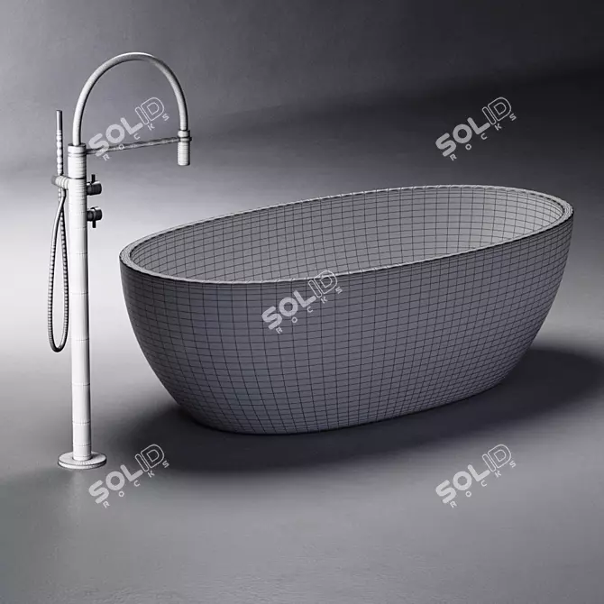 Luxury Reflex+ Radomonte Bathtub Set 3D model image 4