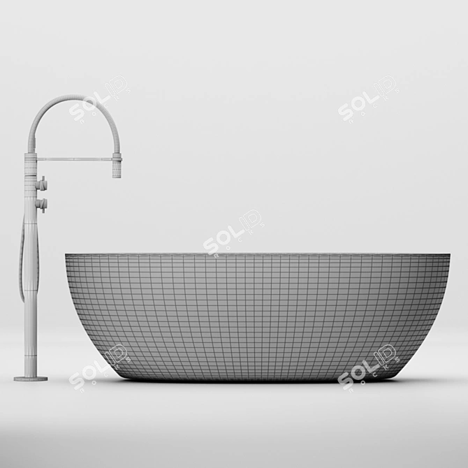 Luxury Reflex+ Radomonte Bathtub Set 3D model image 7